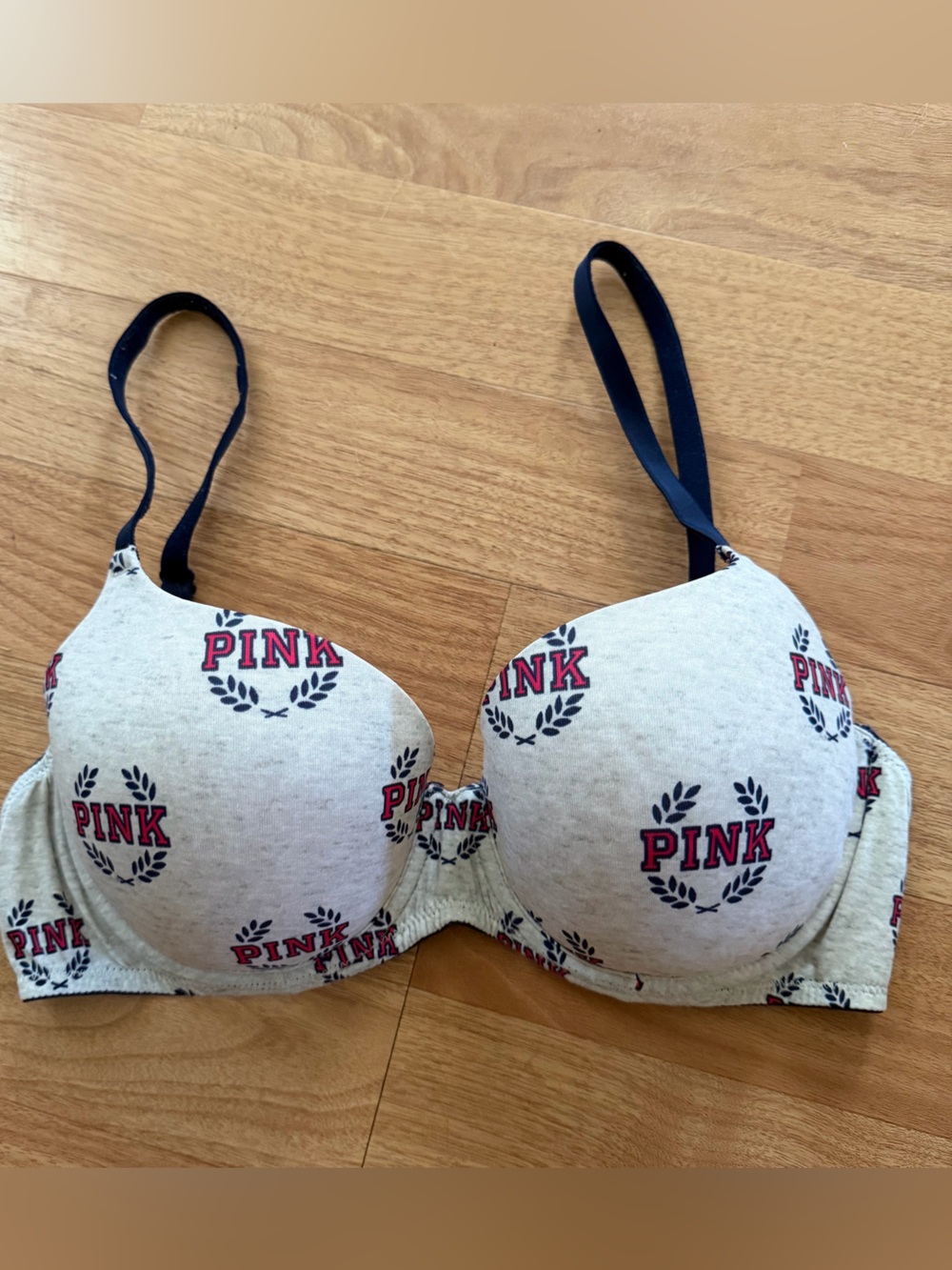 PINK Victoria's Secret Gray Logo Wear Everywhere Bra
